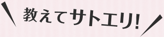 教えてサトエリ！
