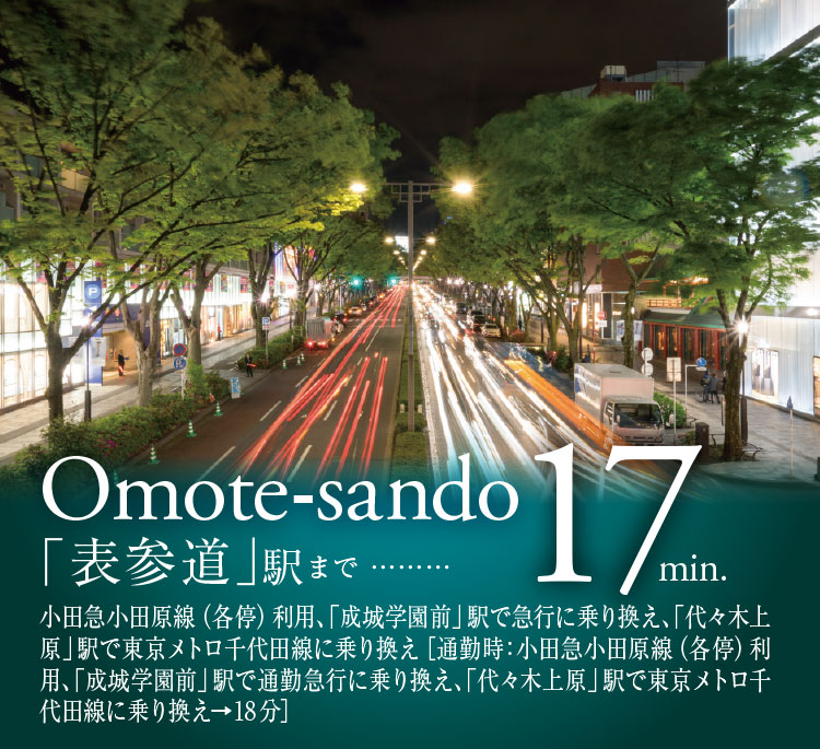「表参道」駅まで17min.