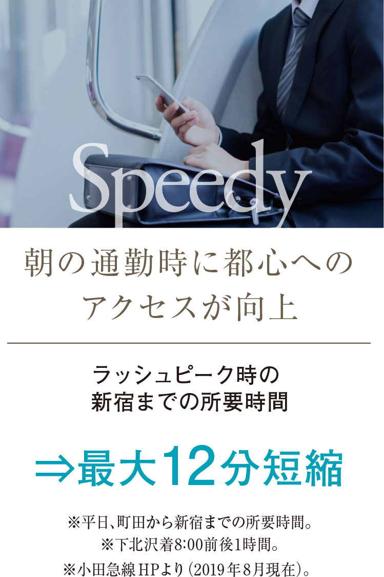 朝の通勤時に都心への
アクセスが向上